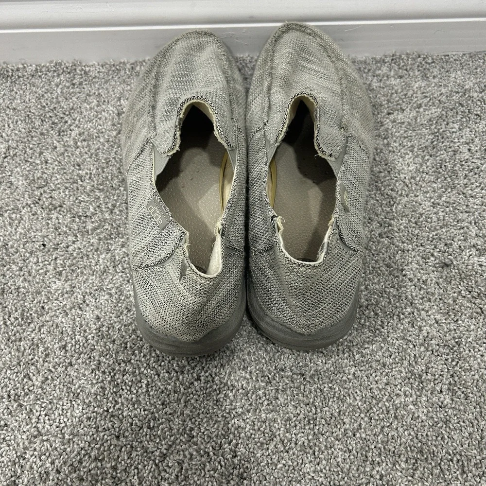 Hey Dude Chan Stretch Grey Melange Slip On Shoes‎ Casual Loafers Men's Size 12